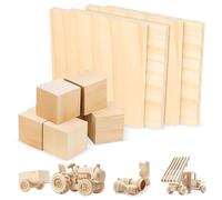 Lot de 10 blocs en bois de sculpture pour bricolage - 100 x 100 x 7 mm - Plaque de bois de balsa pour projets laser, loisirs créatifs,sculpture et peinture(4 pièces + 6 blocs)