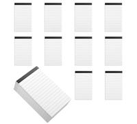 Lot de 10 blocs-notes A7 - Petits carnets de courses - Bloc-notes A7 ligné - Planificateur hebdomadaire - Pour l'école, le bureau, les mémo, la liste de choses à faire (30 feuilles par bloc)