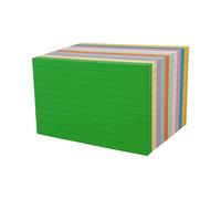Lot de 10 blocs-notes adhésifs lignés avec motif arc-en-ciel - Papier à lettre lisse pour étudiants - Professionnel - Réutilisable - Pour tableaux blancs