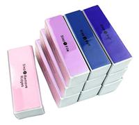 Lot de 10 blocs polissoirs à ongles professionnels 4 façons pour manucure pédicure Outil de manucure cosmétique manucure lime à polir brillant Outil de beauté (couleur aléatoire)