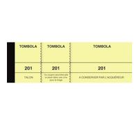 Bloc 'Tombola', 50 x 150 mm, jaune canari