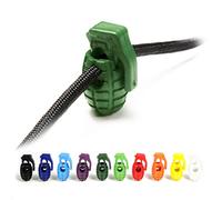 Lot de 10 bloqueurs de cordon de serrage Ganzoo, Design « Granate » (Tanka) - Diamètre : 8 mm - Pour corde ou veste - En plastique - Disponible dans de nombreuses couleurs , #N5131dgr_10er, vert foncé