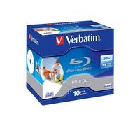 Lot de 10 Blu-ray Disc VERBATIM - BD-R DL 50 Go 6X