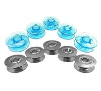 Lot de 10 bobines bleues et bobines en métal pour machines à coudre Pfaff Tipmatic