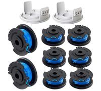 Lot de 10 bobines de rechange pour coupe-bordures sans fil Ryobi One+ AC14RL3A, 8 bobines + 2 capuchons