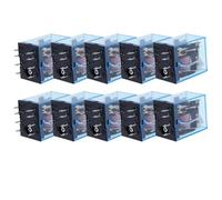 Lot de 10 bobines de relais DPDT micro-interrupteur électromagnétique avec LED AC 110 V 220 V 12 V 24 V(AC,12V)