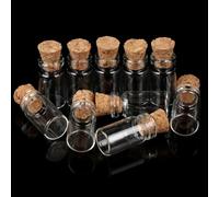 Lot de 10 bocaux en verre miniatures pour maison de poupée : bouteilles en verre à l'échelle 1/12 pour cuisine, restaurant, mini boîte vide avec liège, décoration de maison de poupée, accessoires de
