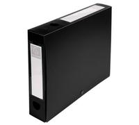 Lot de 10 Boîte à archives polypro à pression, dos de 60, coloris noir