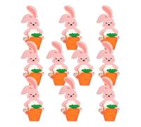 Lot de 10 boîtes à bonbons en forme de lapin câlin carotte - Boîtes cadeaux avec design carotte - Pour fête de printemps, pique-nique, vacances et festivals