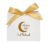 Lot de 10 boîtes à bonbons pour l'Aïd avec ruban multifonction pour enfants, filles, garçons, chocolats, fêtes d'invités