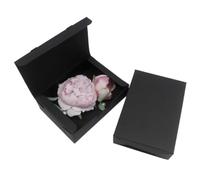 Lot de 10 boîtes cadeaux blanches/cuir/noires, 13,5 x 3,7 cm et 12 4 pour Ranger les Boucles d'oreilles(Black 13.5x9.5x3.7cm)