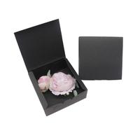 Lot de 10 boîtes cadeaux blanches/cuir/noires, 13,5 x 3,7 cm et 12 4 pour Ranger les Boucles d'oreilles(Black 12x12x4.5cm)