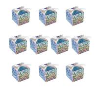 Lot de 10 boîtes cadeaux en papier pailletées colorées pour des occasions telles que mariages, anniversaires, Saint-Valentin et plus encore. Boîtes faciles à assembler