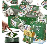 Lot de 10 boîtes-cadeaux surprise « Explosion for Money », enveloppes rebondissantes pliables « Merry Christmas » pour cadeaux en espèces, explosion d'argent à faire soi-même pour anniversaire