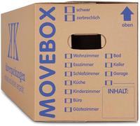 Lot de 10 Boîtes carton de déménagement stockage livres 634 x 290 x 326 mm 40 kg capacité de charge pour expédition avec poignées, rangement et emballage, réutilisables