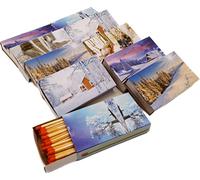 Lot de 10 Boîtes de 50 Allumettes, Longueur 10 cm, 500 Chef Matches, Allume-feu, Compactes et Pratiques pour Cuisine, Bougies, Camping, Barbecue, Extérieur, Survie Matches art. 1549 (10)