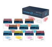 Lot de 10 boîtes de cartouches d'encre pour stylo plume - Couleurs pastel - Schneider