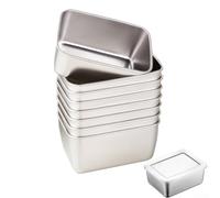 Lot de 10 boîtes de conservation alimentaire en acier inoxydable réutilisables avec couvercle hermétique pour réfrigérateur, cuisine et lave-vaisselle