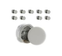 Zenitech - Lot de 10 boîtes de dérivation IP55 Ø70x35mm - Gris Gris G