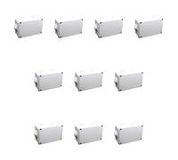 Lot de 10 boîtes de dérivation murales étanches IP55, 120 x 80 x 50 mm, avec sorties passe-câbles et couvercle à pression, 10 kits boîte électrique pour raccords et connexions