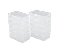 Lot de 10 boîtes de rangement compactes en plastique avec vis, conçues pour le rangement de bijoux, perles, pilules, cosmétiques et pièces électroniques