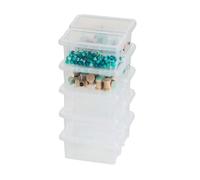 Lot de 10 boites de rangement en plastique avec couvercle Sundis VIEW BOX 0,5L, L.15,2 x l.9,1 x h.6,3 cm, Transparent