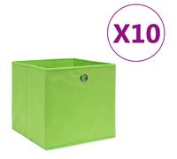 Opbergboxen 10 st 28x28x28 cm nonwoven stof groen325229