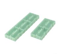 Lot de 10 boîtes de rangement pour composants SMD pour pièces électroniques, 75 x 31,5 x 21,5 mm, organiseur en plastique avec couvercle ouvert à 90 degrés et design empilable