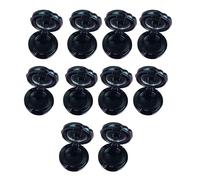 Lot de 10 boîtes de rangement pour rouge à lèvres - Design rose - Compact - Format de voyage - Pour gloss à lèvres - Cadeau de Saint-Valentin, Noir , Beauté de masse