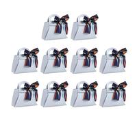 Lot de 10 boîtes d'emballage élégantes en cuir synthétique pour bijoux et petits objets