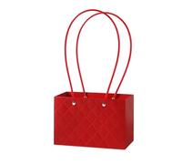 Lot de 10 boîtes d'emballage fleurs portables, décoration mariage, sac cadeau, à main, emballage bouquet fête d'anniversaire Saint-Valentin pour Douquet de Fleuriste(Red)