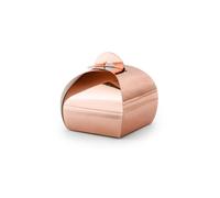 Lot de 10 boîtes dragées rose gold 6 x 6 x 5,5 cm