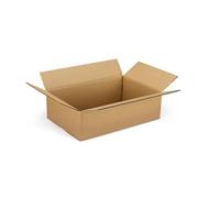 Lot de 10 boîtes en carton 40 x 30 x 10 cm - emballage carton ondulé simple pour expédition/entrepôt/déménagement boîte neutre