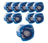 BLM Lot de 10 boîtes encastrement No Air Multimat 67x 50mm - Bleu