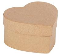 Lot de 10 boîtes forme coeur en carton à décorer