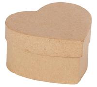 Lot de 10 boîtes forme coeur en carton à décorer