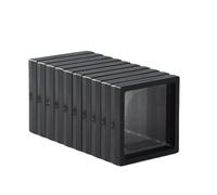 Lot de 10 boîtes présentation flottantes transparentes en film plastique for bijoux, colliers, bagues et objets collection pour Ranger les Boucles d'oreilles(9x9cm)