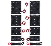 Lot de 10 boîtiers de rangement pour piles AA 1,5 V 1/2/3/4 x 1,5 V 1/2/3/4/5 emplacements en plastique noir pour piles AA