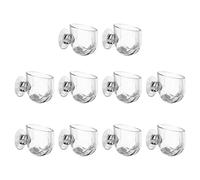 Lot de 10 bols d'alimentation en acrylique avec ventouse puissante pour crevettes et récipients alimentaires - Montage mural