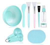 Lot de 10 bols de mélange pour masque visage avec masque en silicone et spatules pour le visage