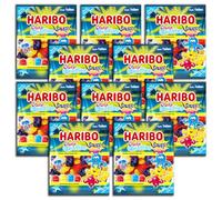 Lot de 10 bonbons Haribo Crazy Quallies acides, 10 x 160 g, bonbons aux fruits acides, avec sucre moussant