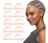 Lot de 10 bonnets de perruque HD, Cap de Perruque pour Femmes Et Hommes, Nude Caps Extensible Cheveux Fin Snood