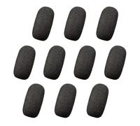 Lot de 10 bonnettes en mousse pour micro - Noir, TopHomer, protection universelle pour microphone en mousse mini, idéal pour intérieur et extérieur (S)