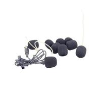 Lot de 10 bonnettes en mousse souple pour casques de jeu et microphones portés sur le casque, pour protéger le micro du vent et des éléments environnementaux (55 mm)