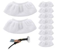 Lot de 10 Bonnettes Microfibre pour Nettoyeur Vapeur à Main, Housses de Rechange Compatibles Karcher SC1 SC2 SC3 SC4 SC5 SV7