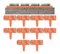 Lot de 10 bordures de paysage artificielles sans creuser pour parterres de fleurs, chemins, pelouses, cours, herbes, arbres, porches, cours