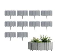 Lot de 10 bordures de pelouse en plastique - Bordure décorative résistante aux intempéries - Clôture flexible pour parterre de fleurs, pelouse et chemin de jardin - Longueur totale : 300 cm