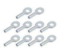 Lot de 10 bornes à œillets en fil d'acier pour système de poulie de gym - Joint de port d'arrêt de câble pour 5 mm 6 mm de diamètre Kit de réparation d'équipement de fitness à domicile (5 mm)