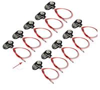 Lot de 10 bornes de batterie 9 V 9 V type I ; type T ; type au choix ; connecteur de batterie 9 V, clip de batterie 9 V, câble de raccordement pour prise 9 V (bornes de batterie en forme de T 9 V, 10