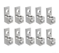 Lot de 10 bornes unipolaires à connexion rapide 1B2U fabriquées en alliage d'aluminium et plaqué étain prenant en charge diverses jauges de fil pour une connexion électrique stable